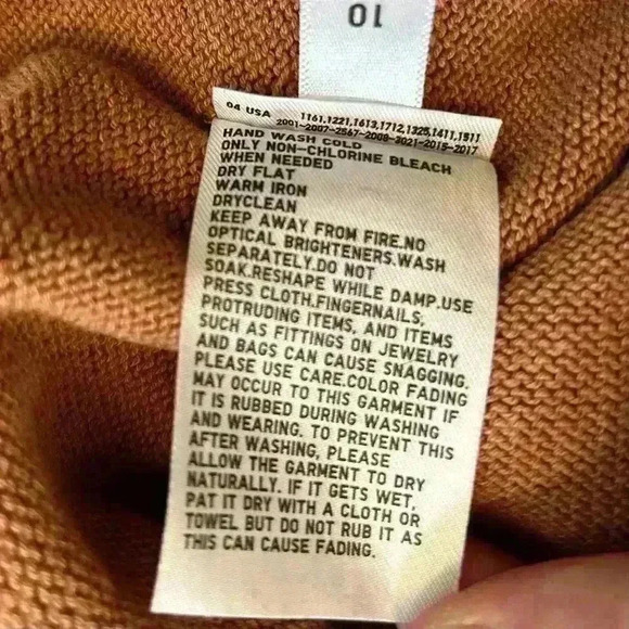 Uniqlo Women’s Crew Neck Pullover Knit Sweater Cotton Linen Orange Size M - Picture 4 of 7